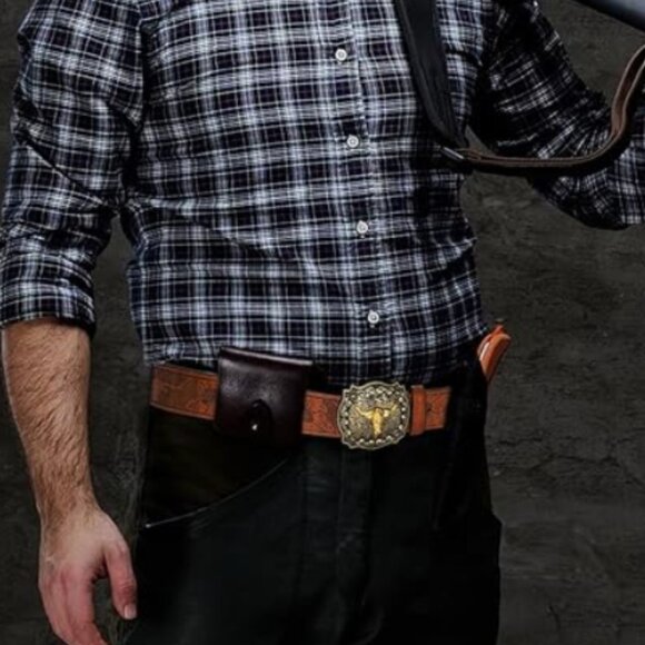 Western Cowboy Leather Belt main image 6